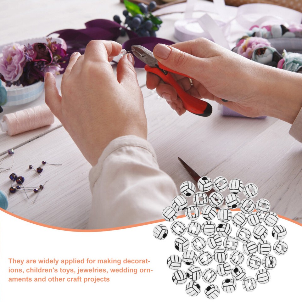 100pcs Necklace DIY Sports Beads Sports Beads For Bracelet DIY eBay