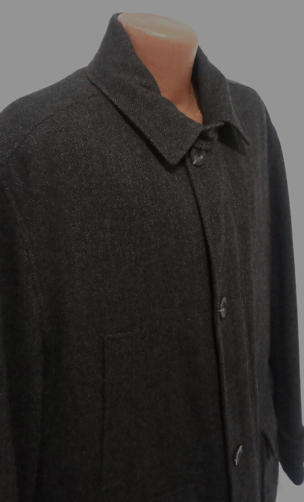 RARE VINTAGE PENDLETON HERRINGBONE DARK BROWN 1OO… - image 4