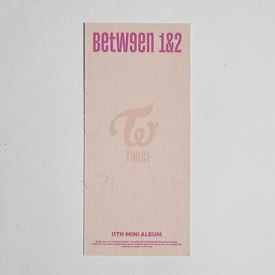 TWICE - TWICE BETWEEN 1&amp;2 アルバム　サイン　チェヨン　ブックマーク Twice 11th Mini Album Between 1&2 Hand signed Autographed