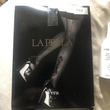 La Perla Stay Up Stockings Vera Garter Bottoms New 8.5-9 S Black ………!!!!!!!!!!!!