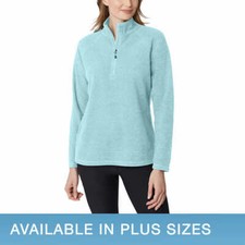 Eddie Bauer Ladies' Quarter Zip Pullover Ultrasoft Long Sleeve select color size