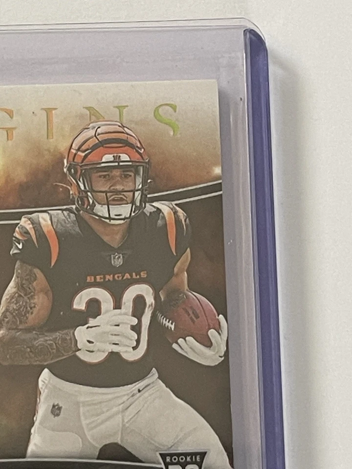 2023 Panini Origins Chase Brown Rookie Patch Auto RC  Bengals - Image 3 of 4