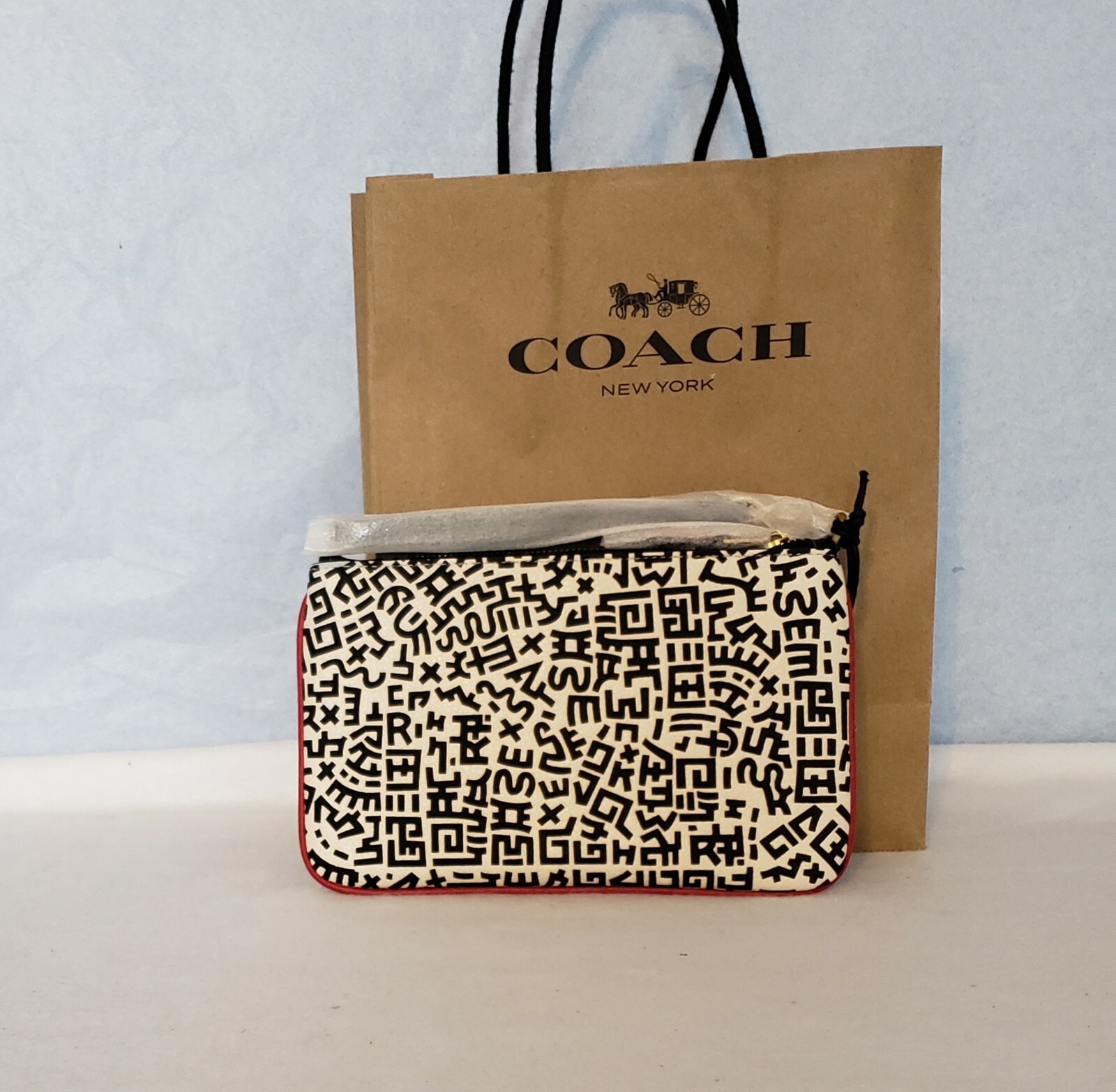 COACH NWT DISNEY MICKEY MOUSE X KEITH HARING SMALL WRISTLET SOLD OUT! image 3