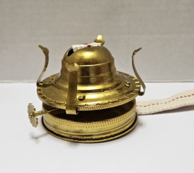 MASON JAR #2 OIL LAMP BURNER WEATHERED BRASS FINISH WITH WICK NEW 30286WJB