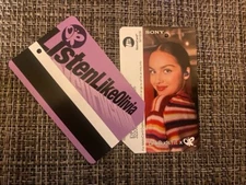 Olivia Rodrigo NYC New York card Metrocard wearing her signature violet LinkBuds