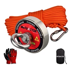 Strong Fishing Magnet Kit 400lb N52 Magnetic Metal Treasure Hunt 20M ROPE 