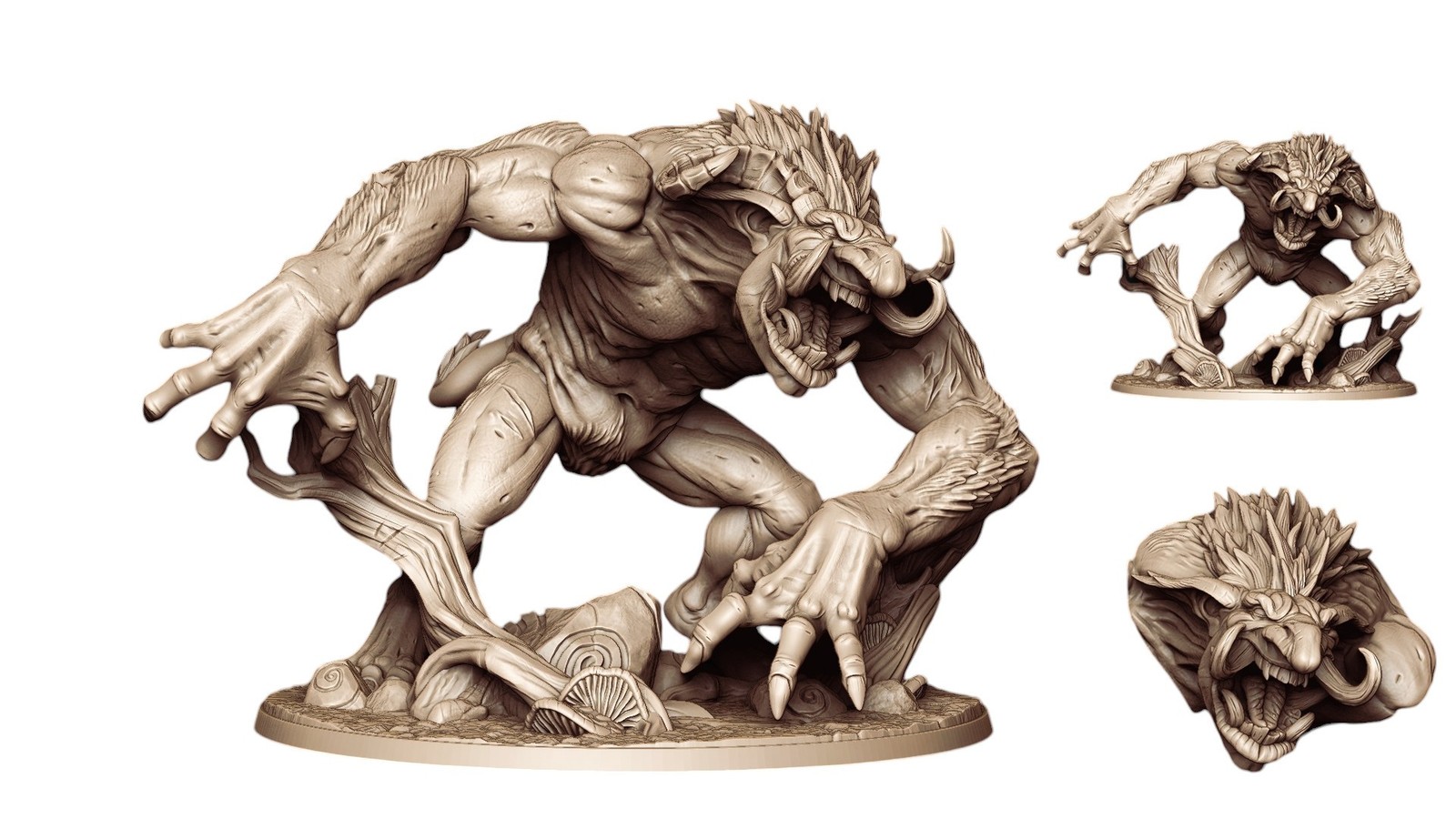 Figurine géante Svart Troll en résine de haute précision - Artisan Guild 32mm