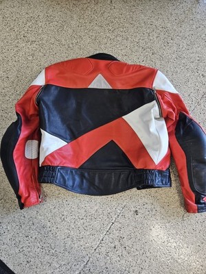 Vtg 90s First Gear Hein Gericke Mens Leather Motorcycle Jacket
