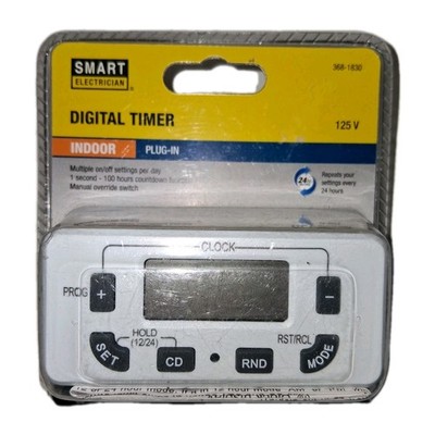Smart Electrician Single Outlet Digital 7-Day Indoor Programmable Timer New