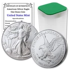 2025 Lot of (10) 1 Oz American Silver Eagle Coins Brilliant Uncirculated with Ce