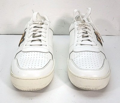 Versace PCS UNIQUE Men's White Sneakers Size 11 Shoes  Gold And Black Monogram V