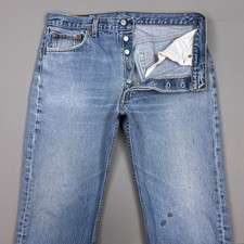 Vintage Levis 501 Jeans Mens 34x29 Blue 90s Made USA Button Fly Pants Tag36x32