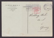 BELGIUM 1944, Stempless postcard from City of Brussels
