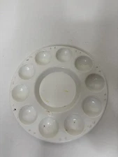 Loew-Cornell Round Paint Palette Tray Craft Art Watercolor Oil Plastic 10 Wells