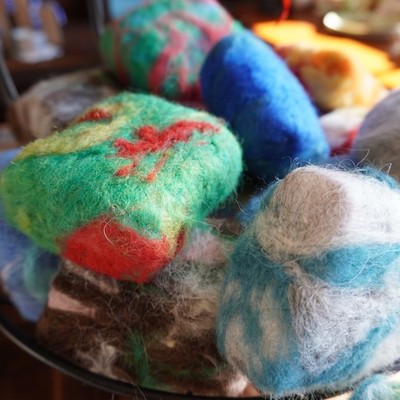 Artisan Felted Amish Farm Soap Wool from Iceland Natural Handmade Small Batch