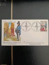 Timbre De France,N1632 sur Enveloppe Journée Du Timbre 1970, Facteur De Ville En
