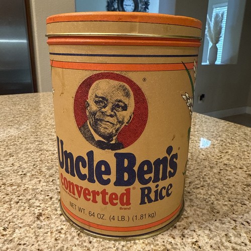 Vintage Uncle Ben's Converted Rice Tin 1985 64 Oz 4 lbs. Advertising ...