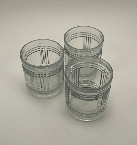 Vintage Anchor Hocking Aberdeen MCM Glass Rocks Set of 3 Glasses