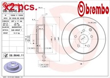 X2 PCS REAR BRAKE DISC SET LEFT & RIGHT 08.B646.11 BREMBO I