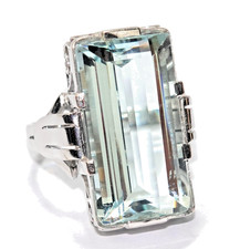 Ring Gold Aquamarin 12ct. 585/14K antik Gr. 54/17,2mm kostenlos änderbar