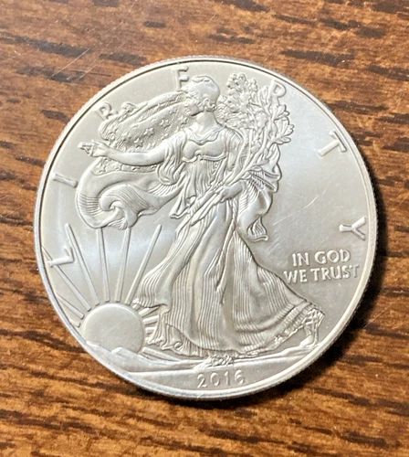 2016 US Mint American Silver Eagle $1 dollar Coin, BU condition