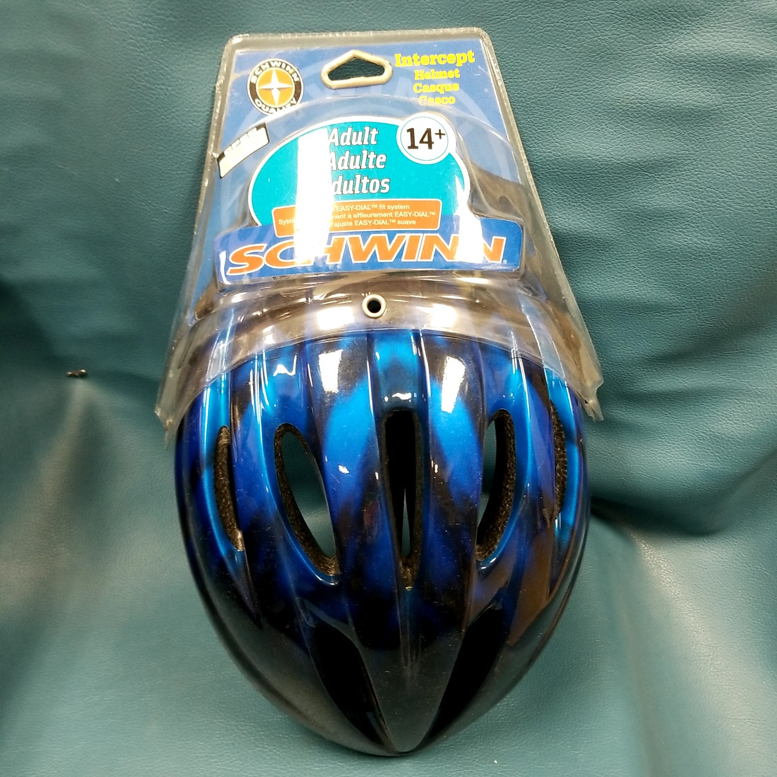 NEW Schwinn Black Blue Adult Intercept Bicycle Helmet 