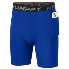 Youth Boys Basketball Compression Shorts Athletic Base Layer Workout Baseball...
