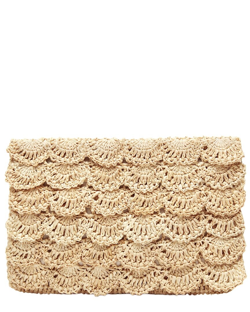Mar Y Sol Lizzie Raffia Clutch Womens Brown 14790₽