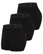 Runhit 3 Pack Compression Shorts Small, No Pockets: Black/Black/Black (3pack) 