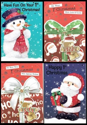 POPPY HILL ETC BABY'S 1st CHRISTMAS CARD ~ First Christmas card CHOICE of DESIGNS