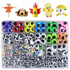 Googly Eyes Self Adhesive, 1680 Pcs Multi-Color Assorted Sizes for Crafts