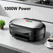 Electric Omelette Maker Non-Stick Dual Pan Egg Burger Cooker 1000W Healthy Fryer