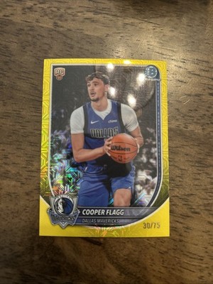 2025-26 Bowman - Chrome Cooper Flagg #BCV-1 Yellow X-Fractor /75 (RC)