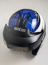 Sparco Open Face Racing Helmet Blue White XL 62 FIA 8858-2002 HANS