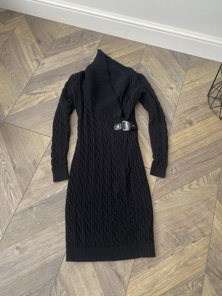 Vestido de malha vintage Ralph Lauren etiqueta preta cabo - Imagem 2 de 4
