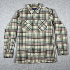 Pendleton Board Shirt Mens Small Multicolor Flannel Loop Collar Wool Plaid Fitte