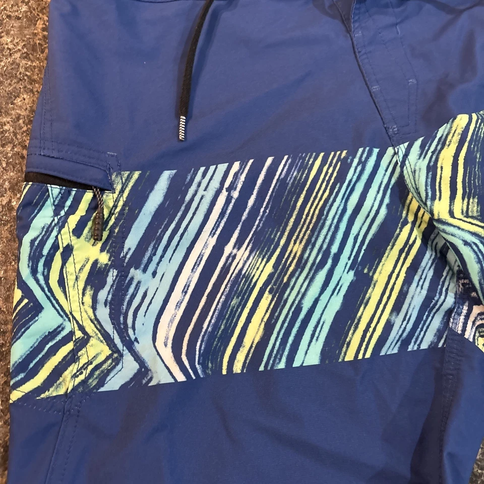 VOLCOM Mod-Tech Size Mens 32 Blue Board Shorts, Swim Shorts, Surfer Lime Green - Image 4 of 4