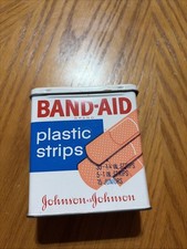 Vintage 1980’s Band Aid Plastic Strips Johnson & Johnson Tin Can Empty