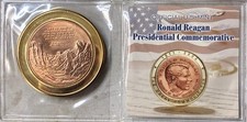 US Mint Presidential Bronze Medal Coin President Ronald Reagan in Overlap