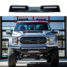 Roof Top Light Spotlights Lamp Bar LED DRL Fits For Ford F-150 F150 2021-2024
