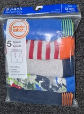 NEW Wonder Nation Boys Brief Underwear 5 Pack XL 14-16 