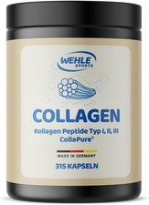 Collagen Kapseln 315 Stück hochdosiert 4550mg Bioaktives Kollagen pro Tag Dosis