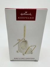 New Baby's First Christmas Hallmark Pram 2024 Porcelain Ornament NIB