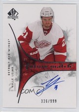 2009-10 SP Authentic Auto Future Watch 326/999 Ville Leino #213 Auto s3g