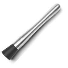 NATURELAND Food-Grad 304 Stainless Steel Cocktail Muddler and 8 inch, Silver