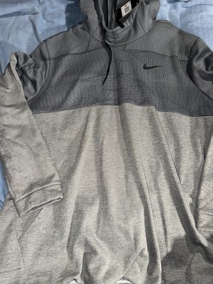 Nike Dri-FIT Men s Big & Tall 4XL Gray Colorblock Long Sleeve Crew Pullover