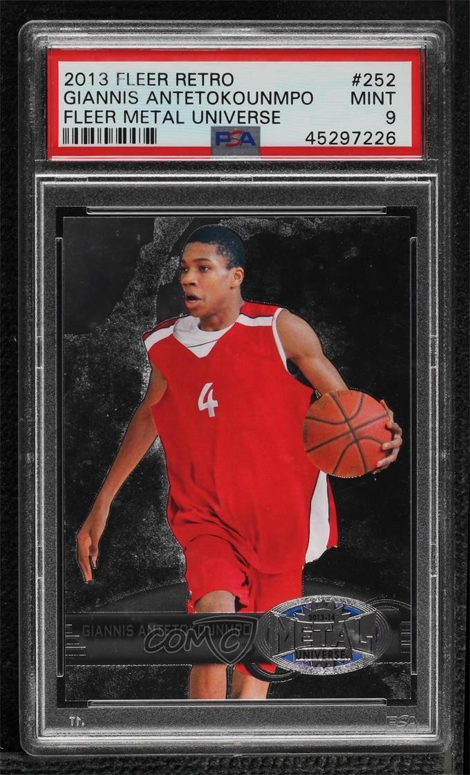 2013-14 Fleer Retro Giannis Antetokounmpo #252 PSA 9 MINT Rookie RC s6i