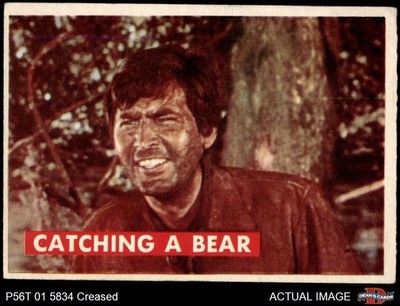 1956 Topps Davy Crockett Green Back #3 Catching a Bear  3 - VG
