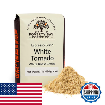 Poverty Bay Coffee Co. White Coffee - 1Lb Bag Of White Tornado Coffee Beans