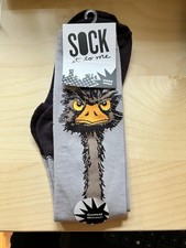 SOCK It To Me Knee High Socks Ostrich Fun Beige Brown Women